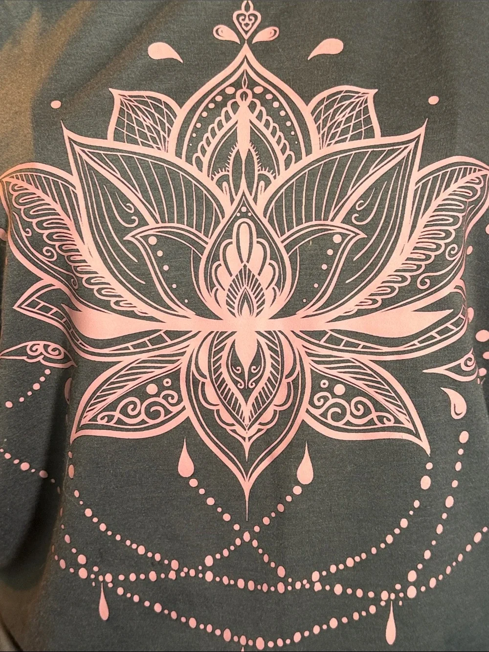👚 Halter Style Tank with Lotus — Charcoal Gray/Pink — Sz OS (ca. L/XL) / N